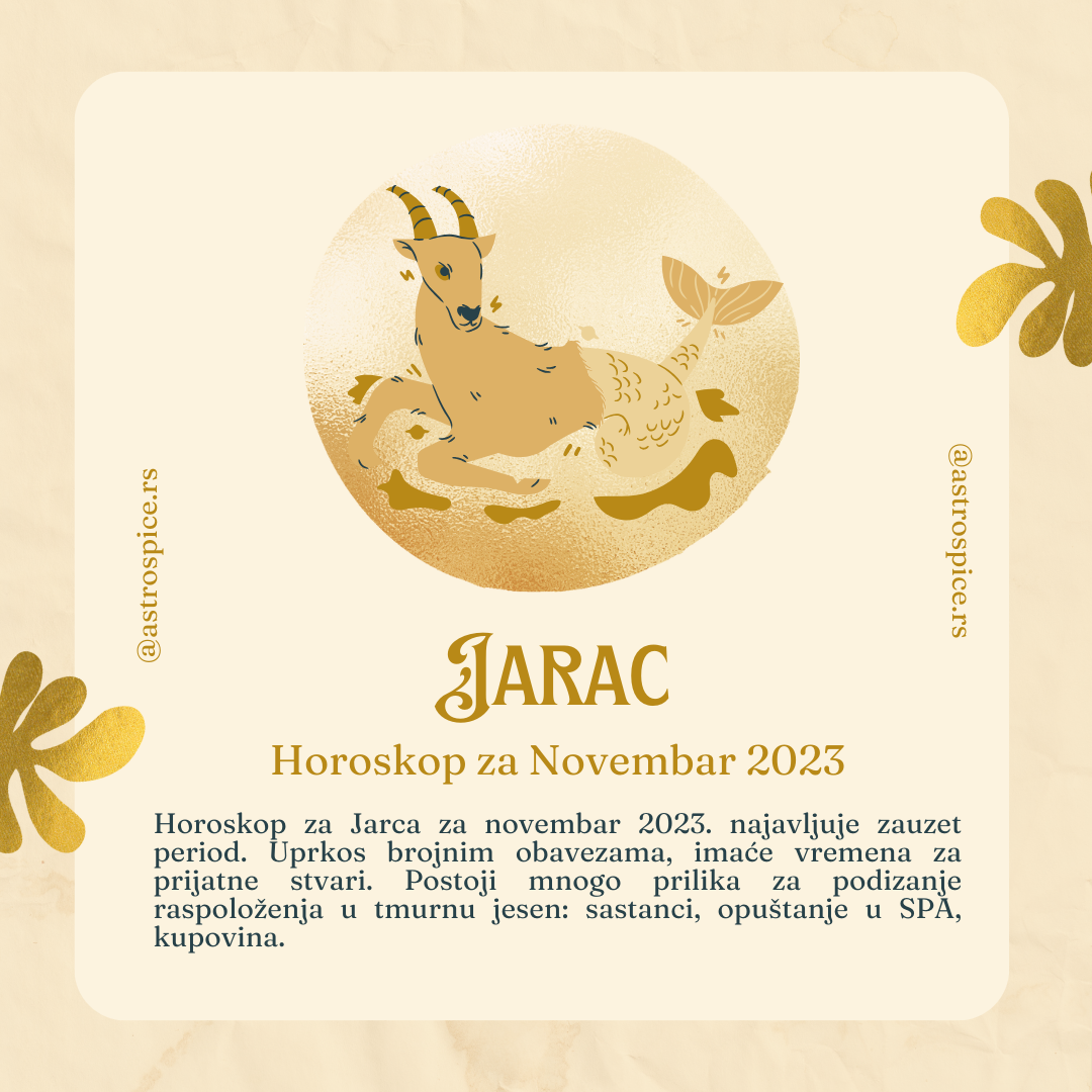 Jarac Horoskop za Novembar 2023.